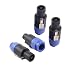 Devinal SpeakOn Speaker Male Adapter 4 Pole Plug Twist Lock Connectors Compatible with Neutrik Speakon NA4LJ, NA4LJX, NL4MP, NL4MPR, NL4FC, NL4FX, NL4 & NL2 Series, NL2FC 4 Pack