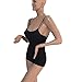 SMTSMT Jumpsuit, Women's Strap Beach Shorts Jumpsuit Rompers Bodysuit (S) Black