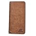 Mens Vintage Long Wallets Slim Bifold Card Holder Wallets (Brown)