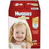 Huggies Little Snugglers Baby Diapers, Size 4, 104 Count (Packaging May Vary)