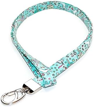 Unicorn Fabric Lanyard for ID or Keys Fabric with Clip Free Shipping