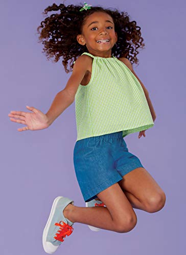 KWIK-SEW PATTERNS K0259A Kwik Girl's Shorts, Top, and Dress Sewing Patterns by Ellie Mae Designs, Sizes 7-14
