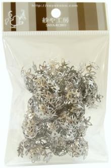 Sayakobo 100 (Approx.) Pcs Metal Washer Flower Beads End Cap/14 mm/Silver[Toys &amp; Crafts]
