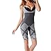 Shymay Women's Bamboo Body Shaper Wear Your Own Bra Full Body Briefer Shapewear, Grey, 12-14