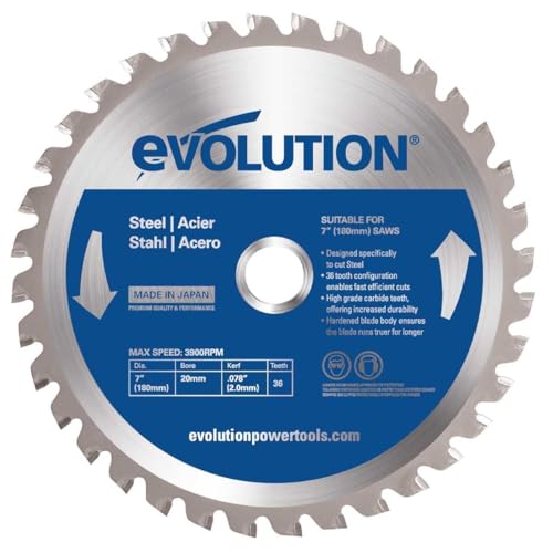 Evolution Power Tools 185BLADEST Steel Cutting Saw Blade, 7-1/4-Inch x 40-Tooth