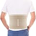 ORTONYX Ergonomic Abdominal Binder Waist and Lower Back Support Belt, Back Brace for Women & Men - Breathable, Elastic, With Extra Band - Beige XXL