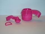 Tupperware Pink Measuring Cups and Spoon Set