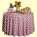 LinenLovers Polyester Gingham Zipper Umbrella Table Cloth 68