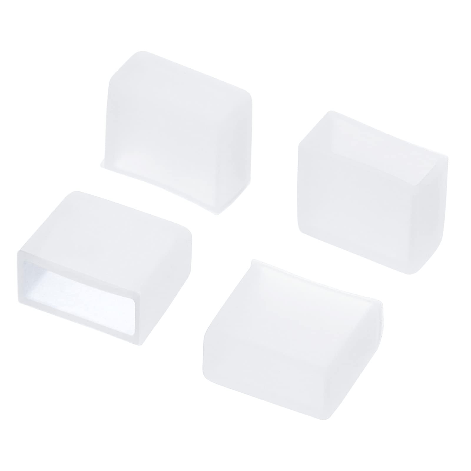 PATIKIL Silicone End Cap Plug Cover, 120 Pack IP67 Waterproof Fit 3528/2835/3014 8mm Wide LED Tube Strip, Clear