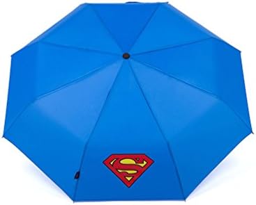 ADJOY9 Cartoon Print Pongee Cloth 8-rib Windproof Kid's Vinyl Layer Rain Umbrella - Super-man