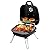 Portable Foldable Tabletop Charcoal BBQ Grill with four Foldable legs and a warming rack for camping ,hiking, picnic