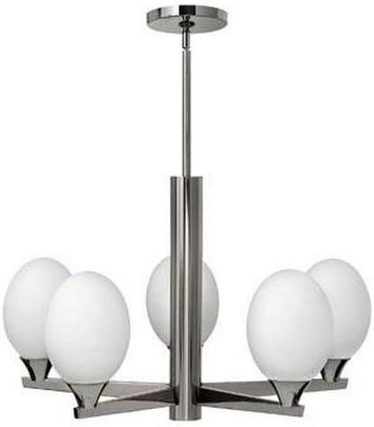 Fredrick Ramond FR45735BCM Five Light Up Chandelier, Black Chrome