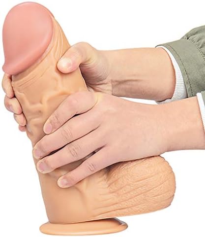 Annark 9.65" Inch 100% Safe Novelty Super Thick Monster Silicone Toys with Suction Cup, Great Gift Molded from Real Man for Woman
