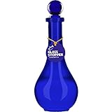 Couronne Company, Cobalt Blue, Drop Recycled Bottle w/Glass Top, B6514T15, 9 Inch Tall, 8 Ounce Capacity, 1 Piece, 237ml