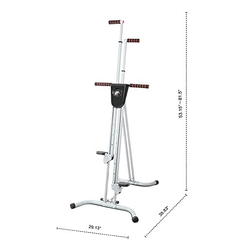 Apelila Vertical Climber, Climbing Machine - Total Body Workout Fitness Folding Cardio Climber Exercise Machine,with LCD Monitor for Home Gym Fitness