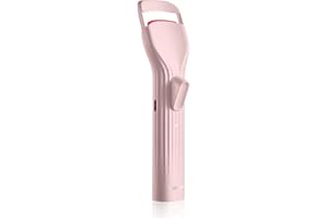 HEBECA Heated Eyelash Curlers, Electric Lash Curler with Innovative Heating Silicone Pad for Lifted Lashes 24 Hours,Quick Rechargeable 600mAh Battery EC2001 (Pink)