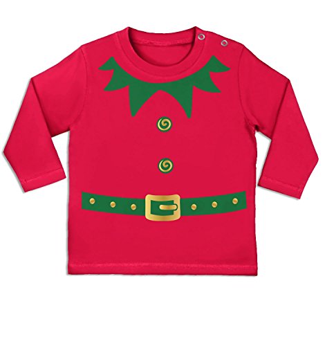 Elf Costume (Green Detail) Long Sleeve Baby T-shirt