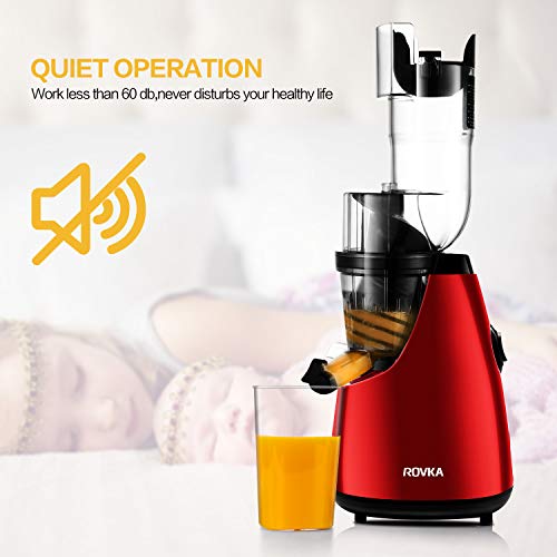 ROVKA Slow Masticating Juicer Extractor,3.15 Inches Wide Chute Cold