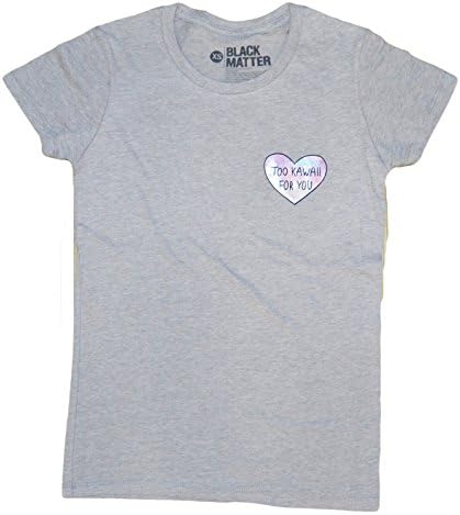 Too Kawaii For You Heart Women's Tee Shirt (S, Heather Gray)