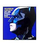 Pop Art Superhero Quotes [Batman - The Dark Knight] Framed Acrylic Canvas Poster Prints Artwork Modern Wall Decor, 10