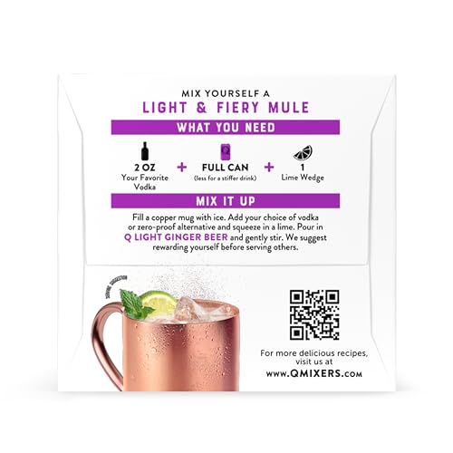 Q DRINKS, GINGER BEER LITE, 7.5 FL OZ (PACK OF 4)
