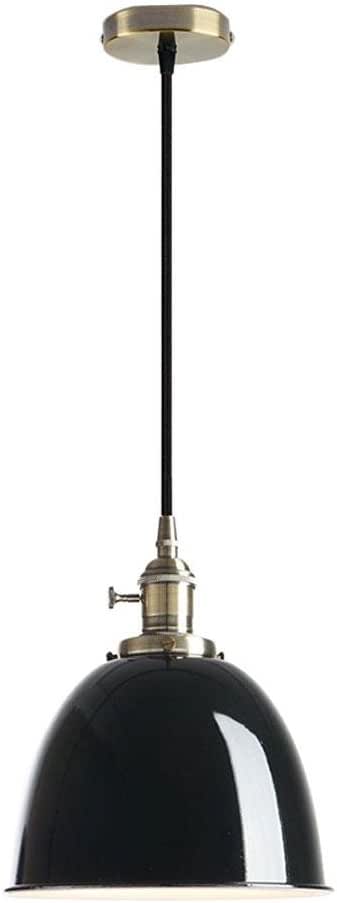 Moderno Diseño Lámpara colgante Industrial Negro Alrededor Hierro Cobre
