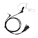 Lot 2 x Coodio Surveillance Earpiece Security Headset Bodyguard FBI [Covert Acoustic Tube] Mic Microphone For 1 Pin Motorola Talkabout 2 Way Radio Walkie Talkie