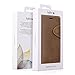 kalibri Genuine Leather Wallet Case for Motorola Moto X4 - Case with pocket and stand in brown