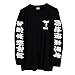 Printed Tee Uzi Japanese Long Sleeve T-Shirt (XL) Black