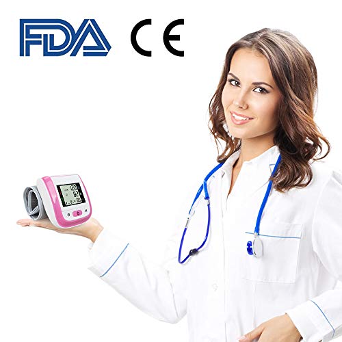 Elera Wrist Blood Pressure Cuff,Fda Approved Blood Pressure Monitor,Blood Pressure Cuff,Automatic Blood Pressure Monitor(Pink)