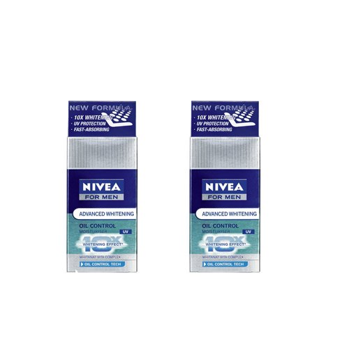 2 x Nivea Men Oil Control Moisturiser (10X whitening), 40ml