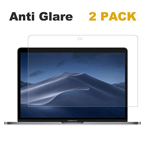 2 Pack Anti Glare Screen Protector for 2019 2018 2017 2016 MacBook Pro 13 inch with Touch Bar Model A1706 A1989 and Without Touch Bar Model A1708 -Matte