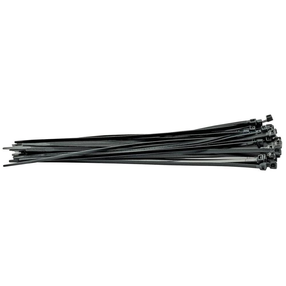 Draper 70397 Nylon 4.8 x 300mm Black Cable Ties (100 Pieces)