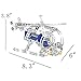 OMGOD 3D Puzzle, Metal Model Building Sets, Plane Model 3D Construction Set Brick DIY Creative Fun Kit Educational Engineering Blocks Set 5 6 7 8 9 Years Boys Girls Birthday Gift (175pcs)
