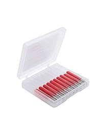hqmaster 30 Grado 0.1 mm carburo de punta con revestimiento de titanio y parte inferior plana PCB grabado Bits V-Shape CNC Router cortador de herramientas de corte Acero de tungsteno, 10 unidades)
