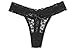 5-Pack Women's Thin Lace Hollowed-Out T-Back Low Waist Ice Silk Sexy Cheeky Thong See-Through Panties