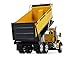 First Gear 1/50 Scale Diecast Collectible Yellow/Black/Yellow Kenworth T880 Dump Truck with Beavertail Trailer (50-3406)