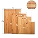 MASTERTOP Bamboo Cutting Board Sets for Kitchen, 4pcs Wood Chopping Boards for Meat/Cheese/Vegetables, Juice Groove, Large Butcher Block, Grip Handles, Serving Tray, Knife, Cut Resistant Gloves