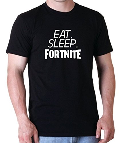 Fortnite Battle Royale T-Shirts (Black Eat, Medium)