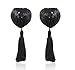 Conversancy 7 Pairs Women Sequin Breathable Undercover Nipple Covers/Breast Pads, Sequin Round Shaped Tassels Nipple Covers Pasties,Random Seven