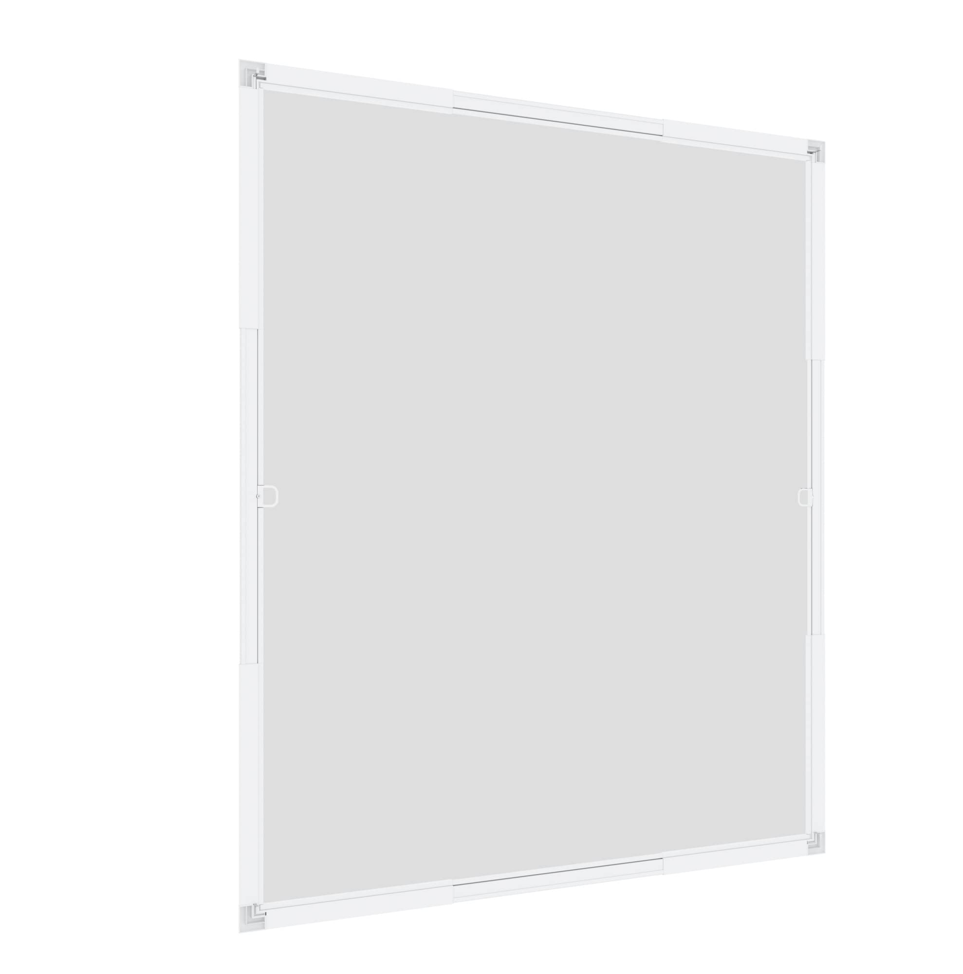 Windhager Flexi Fit telescopic insect screen window, telescopic window, telescopic window without saws, self-assembly kit 100 x 120 cm, white, 04303