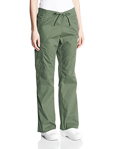 Dickies Women's Eds Signature Mid Rise Drawstring Cargo Pant, Olive, Medium
