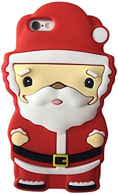 Hot iPhone 5 SE Case, 3D Cute Bow Christmas Series Style Cartoon Soft Rubber Silicone Back Shell Cover Skin Tpu Finger Pinch for Apple iPhone 5 5s SE Creative Xmas Gift (iPhone 5 5s SE, Santa Claus)