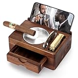 Tesonway Cigar Ashtray, Wooden Cigar Ashtrays with