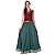 Skirts N Scarves Women's Long/Maxi Cotton Skirt with Golden Lace Border