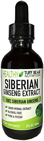 Siberian Ginseng Extract, 2 FL oz, Best Siberian Ginseng Extract, Made with 100% Natural Pure Potent Herbal Siberian Ginseng Roots; an Alcohol Free Product by TUFF BEAR