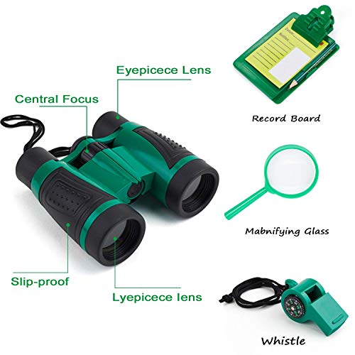 Forscherset Entdecker für Kinder Entdeckerspielzeug Outdoor Adventurer Explorer Set mit Lupe Fernglas Schmetterlingsnetz… – Bild 3