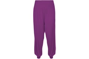 GUM & BERRIES Girls Harem Pants Ali Baba Trousers Loose Casual Baggy Pant Dance Elastic Yoga Leggings Neon Flared Fancy Relaxed High Waist