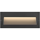 Hinkley Taper 12V Wide Horizontal Step Light, Wet Rated, Stainless Steel Construction, Recessed Mount, Etched Lens, ADA, Matt