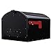 Gibraltar Mailboxes Storehouse Extra Large Capacity Galvanized Steel Black, Post-Mount Mailbox, SH400B01